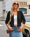 GRACE KARIN Women Cardigan Sweaters Lightweight Knit Cropped Cardigans Trendy 3/4 Sleeve Shrug Bolero S-3XL
