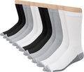 Hanes Men's Crew & Over the Calf Socks Pack, Max Cushioned Moisture-wicking Stay Dry Socks, Athletic Socks, 6, 8 Or 12-pairs
