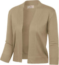 GRACE KARIN Women Cardigan Sweaters Lightweight Knit Cropped Cardigans Trendy 3/4 Sleeve Shrug Bolero S-3XL