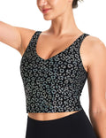 THE GYM PEOPLE Women’s Longline Sports Bra Wirefree Padded Medium Support Yoga Bras Gym Running Workout Tank Tops