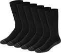 Hanes Men's Crew & Over the Calf Socks Pack, Max Cushioned Moisture-wicking Stay Dry Socks, Athletic Socks, 6, 8 Or 12-pairs
