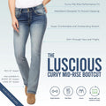 WallFlower Luscious Curvy Bootcut Jeans for Women, Sizes 0-24