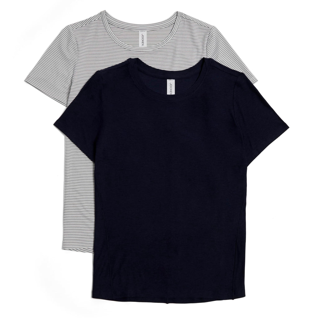 Jockey Women's 2 Pack Butter Soft Short Sleeve Active T-Shirt