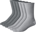 Hanes Men's Crew & Over the Calf Socks Pack, Max Cushioned Moisture-wicking Stay Dry Socks, Athletic Socks, 6, 8 Or 12-pairs