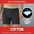 Hanes mens Underwear Boxer Briefs Pack, Cool & Breathable Cotton Moisture-wicking Underwear for Men, No Ride Up