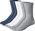Hanes Men's Crew & Over the Calf Socks Pack, Max Cushioned Moisture-wicking Stay Dry Socks, Athletic Socks, 6, 8 Or 12-pairs