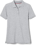 French Toast Women's Juniors' Short Sleeve Stretch Pique Polo Shirt