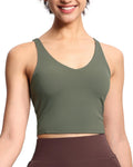 THE GYM PEOPLE Women’s Longline Sports Bra Wirefree Padded Medium Support Yoga Bras Gym Running Workout Tank Tops