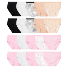 Load image into Gallery viewer, Fruit of the Loom Girls' Cotton Brief Underwear Multipacks