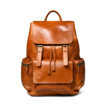 Load image into Gallery viewer, Vortex Leather Backpack: Tan Brown