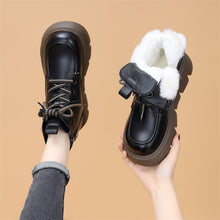 Load image into Gallery viewer, Women's Wool-Lined Waterproof Genuine Leather Winter Boots | Warm Mid-Heel Low Shaft Boots
