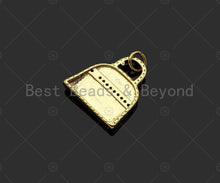 Load image into Gallery viewer, 18K Dainty Gold Fashion Bag Shape Pendant/Charm,Gold Bag Medallion Charm, Necklace Bracelet Charm Pendant,18x17mm, Sku#LK232