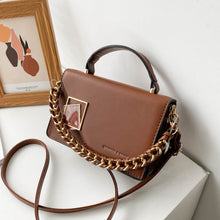 Load image into Gallery viewer, Women's Chain Shoulder Crossbody Bag - Small Square PU Leather Handbag
