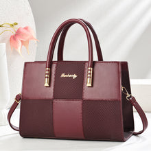 Load image into Gallery viewer, Women's Large Capacity Patchwork Tote Bag - Stylish Color Block Shoulder Handbag