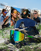 Load image into Gallery viewer, Polarized Sports Sunglasses for Men Women, UV400 Protection Mens Sunglasses Wrap Around Sun Glasses for Cycling Running