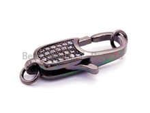 Load image into Gallery viewer, CZ Clear Micro Pave Lobster Claw Clasp, Cubic Zirconia Clasp/Clips/Connecto, sku#H45C