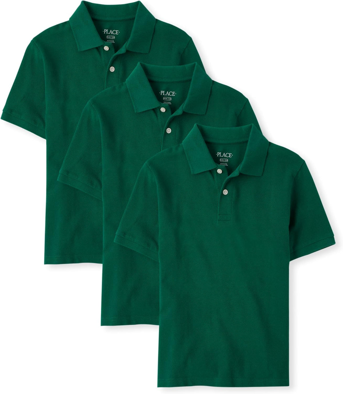 The Children's Place Boys' Short Sleeve Pique Polo, 3 Pack