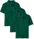 The Children's Place Boys' Short Sleeve Pique Polo, 3 Pack