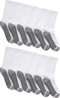 Hanes Men's Crew & Over the Calf Socks Pack, Max Cushioned Moisture-wicking Stay Dry Socks, Athletic Socks, 6, 8 Or 12-pairs