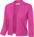 GRACE KARIN Women Cardigan Sweaters Lightweight Knit Cropped Cardigans Trendy 3/4 Sleeve Shrug Bolero S-3XL