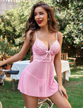Avidlove Lingerie for Women Lace Babydoll Chemise Sheer Mesh Nightgown