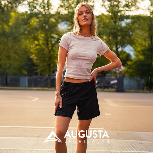 Augusta Sportswear Ladies' Octane Workout Shorts - 7 Inch Inseam Gym Athletic Attire for Women