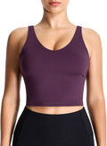 THE GYM PEOPLE Women’s Longline Sports Bra Wirefree Padded Medium Support Yoga Bras Gym Running Workout Tank Tops