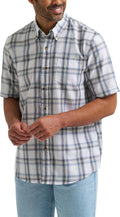 Wrangler Authentics Men's Short Sleeve Classic Plaid Shirt