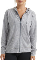 Hanes Women's Lightweight Full Zip Hoodie, Textured Cotton Zip Up, T-Shirt Hoodie