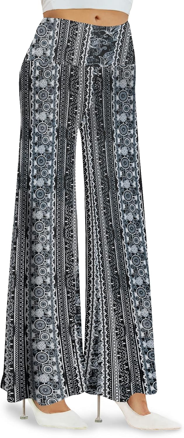 Arolina Palazzo Pants for Women Wide Leg Flowy Pants Casual Comfy High Waist Summer Pants