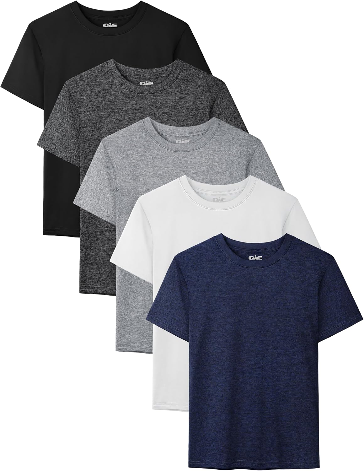 5 Pack Boys Shirts Youth Athletic Dry Fit Shirts Short Sleeve T-Shirt Tops