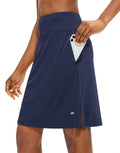 Viodia Women's 20" Knee Length Skorts Skirts UPF50+ Athletic Tennis Golf Skirt for Women Casual Summer Skirts