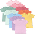 HonestBaby Baby Toddler & Kids' 100% Organic Cotton Short Sleeve T-Shirts (10-Pack)