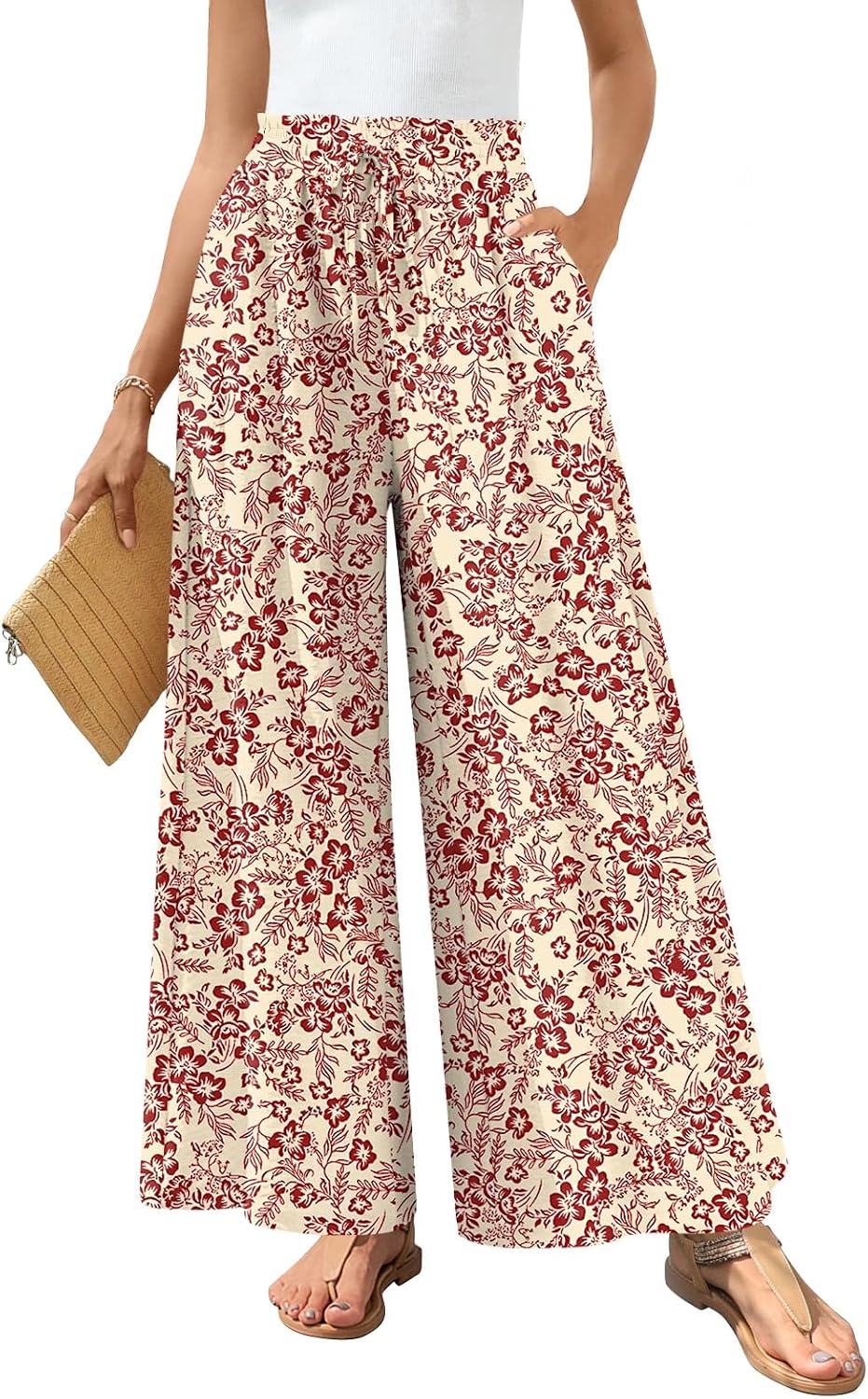 Bestbee Wide Leg Palazzo Pants for Women Dressy Casual Teacher Outfits