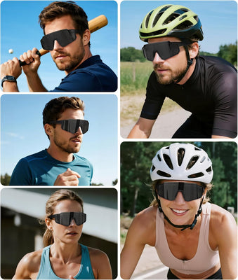 STORYCOAST Polarized Sports Sunglasses for Men Women,Driving Fishing Cycling Mountain Bike Sunglasses UV400 Protection