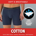 Hanes mens Underwear Boxer Briefs Pack, Cool & Breathable Cotton Moisture-wicking Underwear for Men, No Ride Up