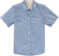 Dubinik® Mens Short Sleeve Button Down Shirts 100% Cotton Plaid Men's Casual Button-Down Shirts with Pocket
