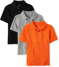 The Children's Place Boys' Short Sleeve Pique Polo, 3 Pack