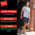 Hanes Men's Shorts, Essentials Short with Pockets, Gym Shorts for Men, Men's Athletic Shorts, 7.5"