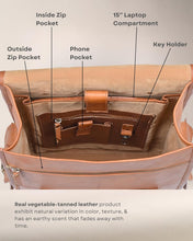 Load image into Gallery viewer, Vintage Leather Backpack Rucksack