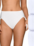 Vanity Fair Women's Illumination Hi Cut Panties, Silky Stretch & Satin Trim
