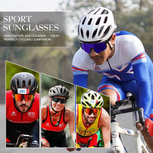 Load image into Gallery viewer, Polarized Sport Sunglasses for Men and Women, Lightweight TR90 Sun Glasses with UV Protection for Cycling Running