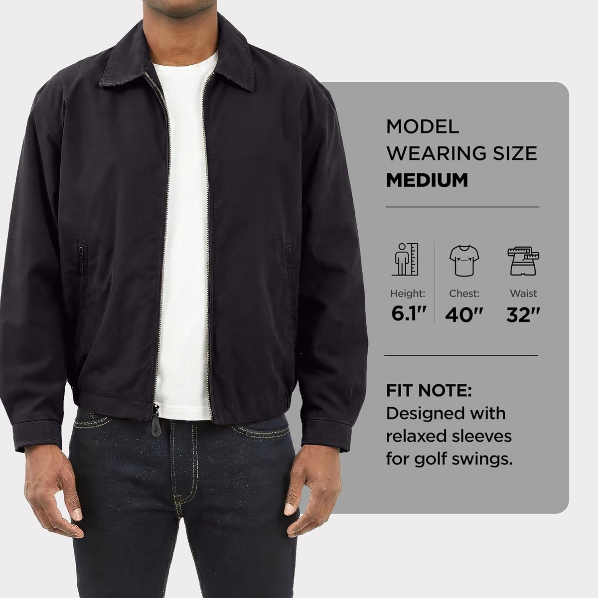 LONDON FOG Men's Auburn Zip-Front Golf Jacket (Regular & Big-Tall Sizes)