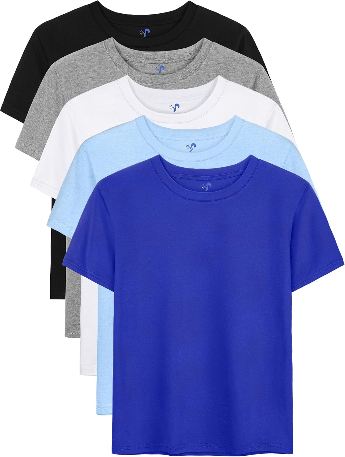 5 Pack Boys Shirts Short Sleeve T-Shirts Cotton Tshirts Toddler Clothes