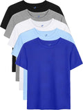 5 Pack Boys Shirts Short Sleeve T-Shirts Cotton Tshirts Toddler Clothes