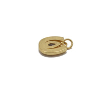 Load image into Gallery viewer, Gold Teardrop CZ On U Horseshoe Shape Charm, Sku#LK700