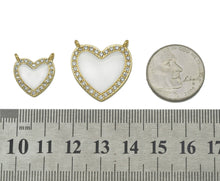 Load image into Gallery viewer, Gold CZ Enamel Heart Charm, Sku#LK675