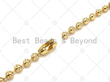 Load image into Gallery viewer, Star Patten Shinny Gold 4mm ball Beads Necklace Bracelet with Lock, Gold Ball beads Necklace, Ball beads Bracelet Necklace set, sku#LD75