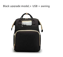 Load image into Gallery viewer, 3-in-1 Convertible Baby Diaper Backpack with Foldable Travel Crib &amp; USB Charging Port