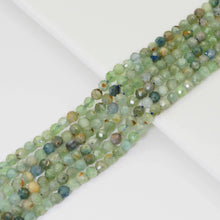 Load image into Gallery viewer, Genuine Green Kyanite Round Faceted Beads, 3mm/4mm/5mm, Sku#U1607
